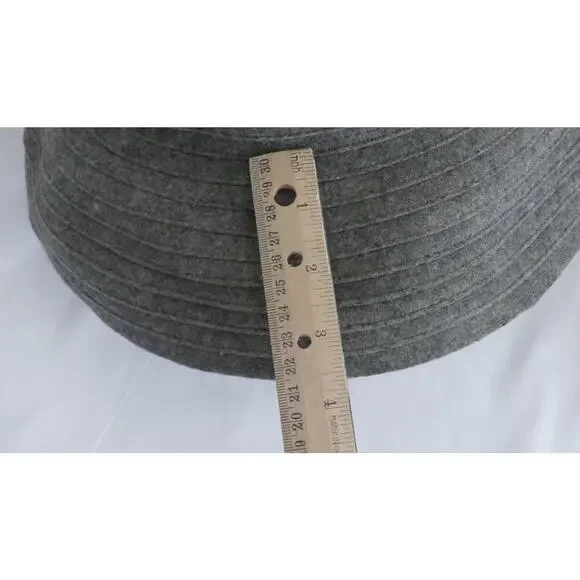 LIZ CLAIBORNE Packable Wool Hat Gray NWT New Y2K Bucket One Size - Picture 8 of 9